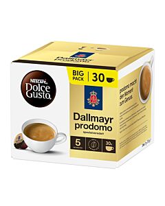 Dallmayr Prodomo Big Pack package and capsule for Dolce Gusto