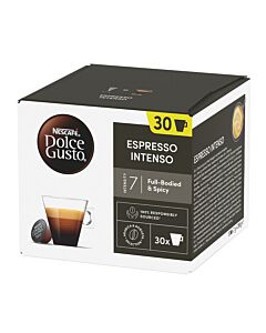 NescafÃ© Espresso Intenso Big Pack package and capsule for Dolce Gusto