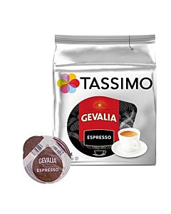 Gevalia Espresso Packung und Kapsel für Tassimo